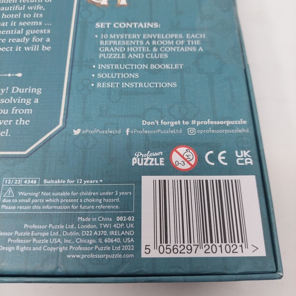 Escape From Grand Hotel Mystery Interactive Family Fun Puzzle Board Game Murder - Picture 3 of 12